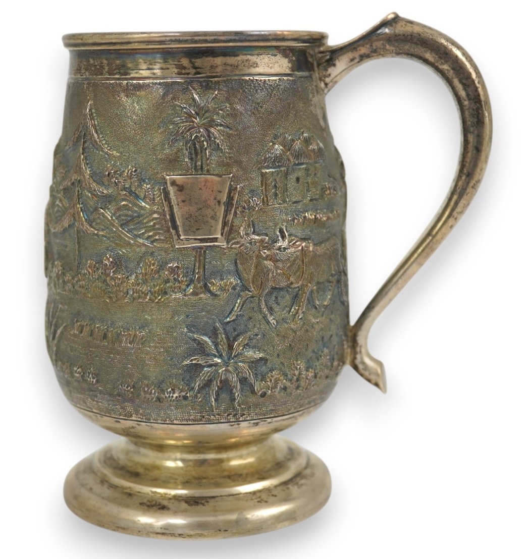 A 20th century Indian silver baluster mug